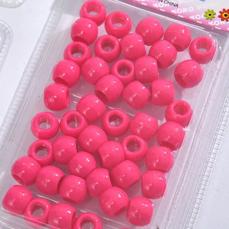 50 шт./упаковка пластиковые бусины для плетения волос 5 х1 2 мм