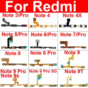 Шлейф кнопки питания и громкости для Xiaomi Redmi MI Note 2 3 3g 4 4X 4g 5 5A 6 7 7S 8 8T 9 9s Pro аудио управления и питания