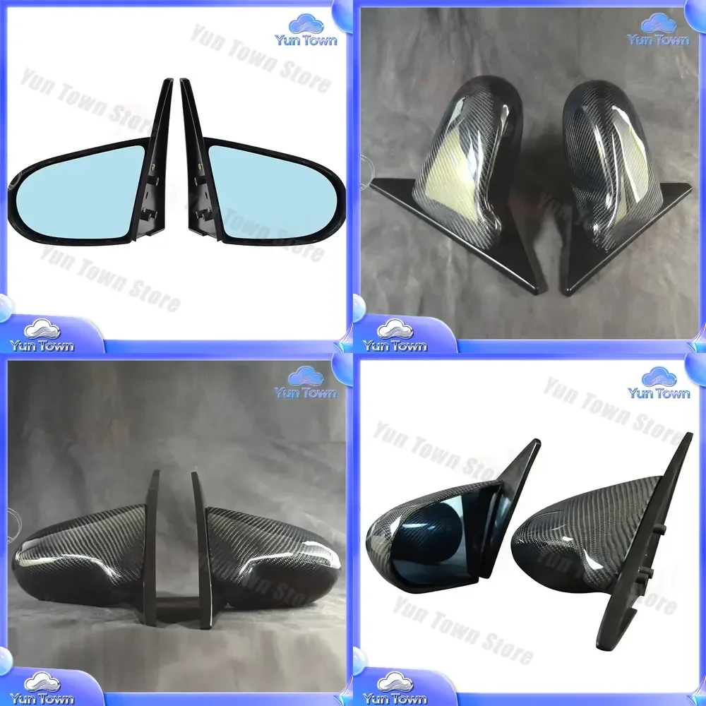 Фото Зеркало заднего вида Spoon Style из карбона для Honda Civic Del Sol CRX (EG EK 92-00) с синим стеклом, в стиле JDM №1