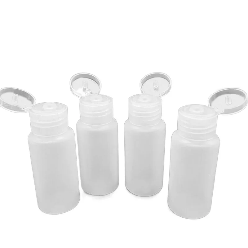 

100Pcs 10ml-50ml Portable Empty Plastic Squeezable Flip Cap Bottles Dispenser Containers For Liquid Shampoo Conditioner Lotions