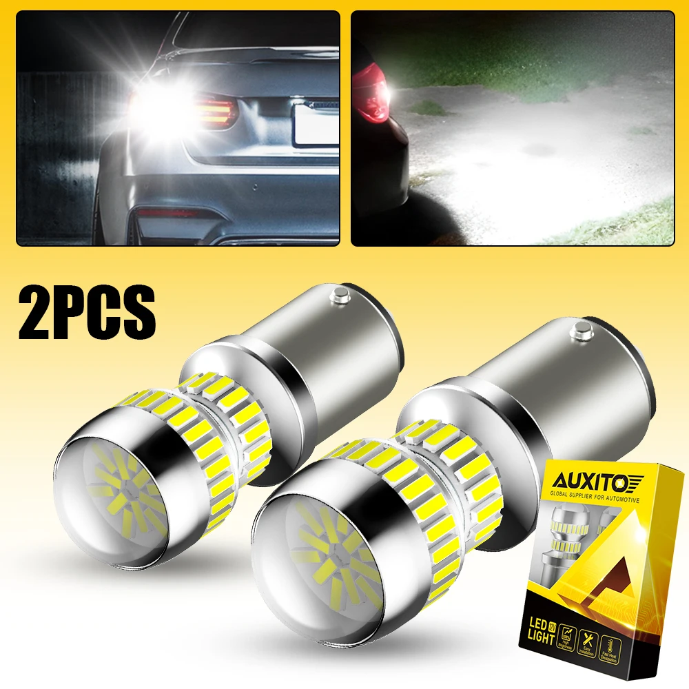 AUXITO 2 шт. BAY15D Светодиодные лампы красного цвета P21/5W 1157 Супер яркие DRL Автомобильные стоп-сигналы Лампа заднего хода 6000K Белый Янтарный Желтый