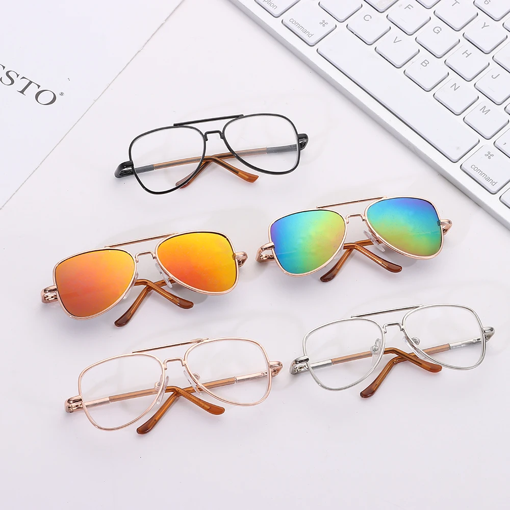 

20CM Plush Toys Glasses Fashion Double Beam Frame Eyeglasses For For 1/3 Dolls Lens Mini Sunglasses For Idol Dolls Accessories
