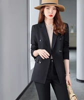 wholesale stock korean version of high quality fabric formal womens suit with pants and jacket jacket autumn winter ol style sp