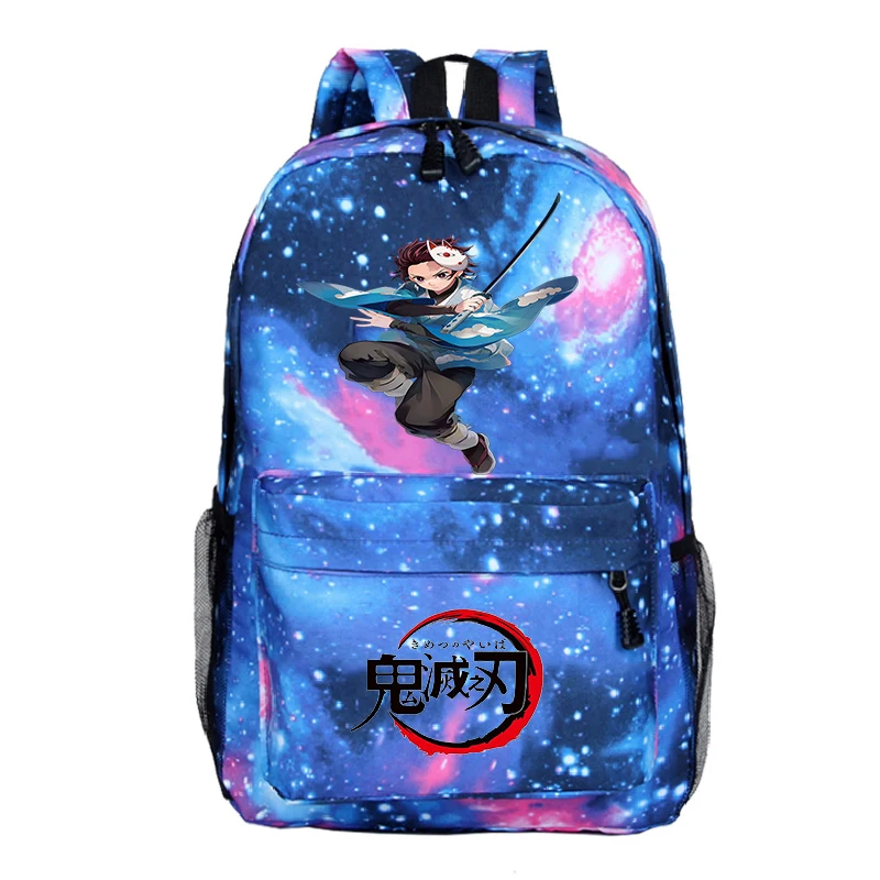 

3D Printed Demon Slayer School Backpack Trendy Fashion Polyester Bag Breathable Wearable Boy Girl Back to Outdoor Zipper Mochila