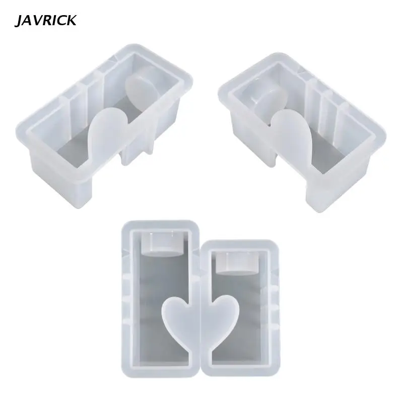 

Silica Heart Candlestick Resin Mold Home Ornament DIY Making Craft Casting Mould