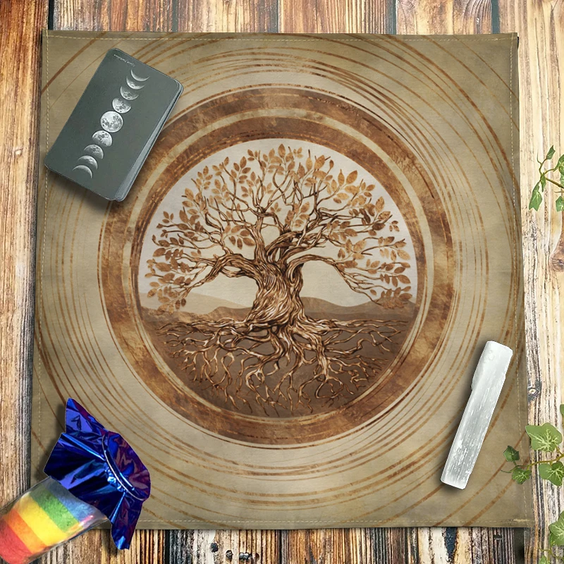 

Tree Of Life Yggdrasil Tarot Tablecloth Velvet Altar Cloth Pagan Divination Witchcraft Astrology Reiki Spiritual Oracle Card Pad