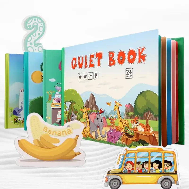 

Interactive Early Childhood Education Quiet Sticker Book with Handmade Material Pack for Engaging Learning Experience