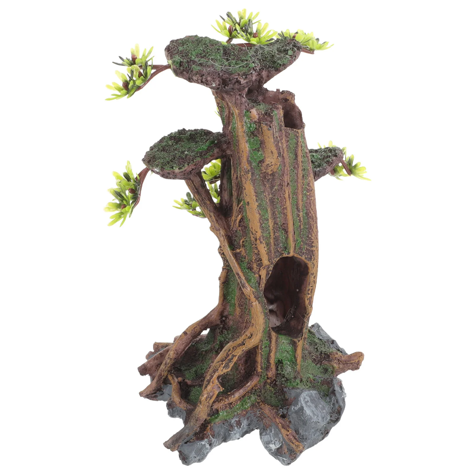 

Trunk Artificial Tree Stump Landscape Fish Tank Creative Glass Decor Decorative Home Table Top DIY Branch Aquarium