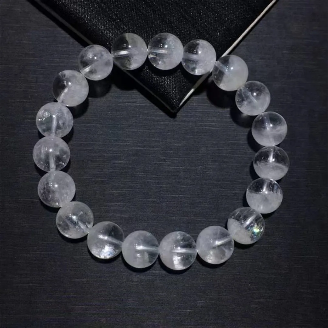 

10mm Natural White Phantom Quartz Bracelet For Women Men Love Luck Gift Energy Crystal Round Beads Stone Strands Jewelry AAAAA