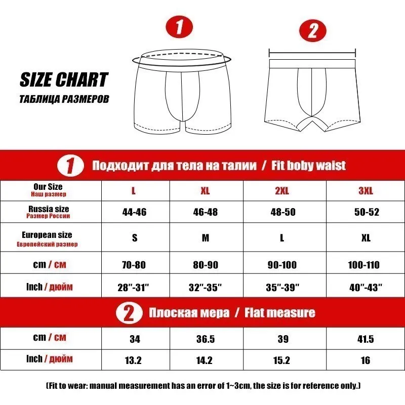 4pcs/lot Mens Boxer Shorts Male Underwear Slip Man Underpants Cotton Breathable Sexy Pouch Classic Trunks Summer Briefs Panties