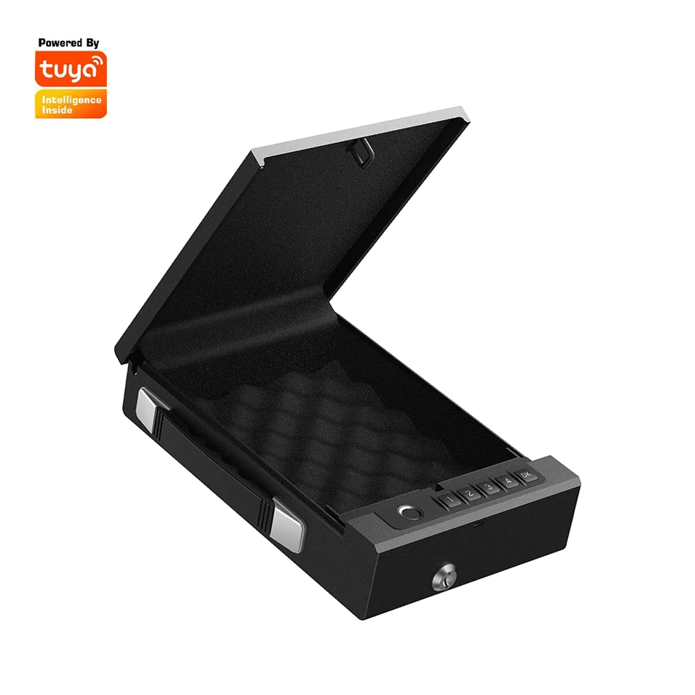 

Новый портативный пистолет Tuya 4-в-1, биометрическое приложение/пароль/отпечаток пальца/ключ, разблокировка, материал из легированной стали, сейфы для пистолета, коробка для дома