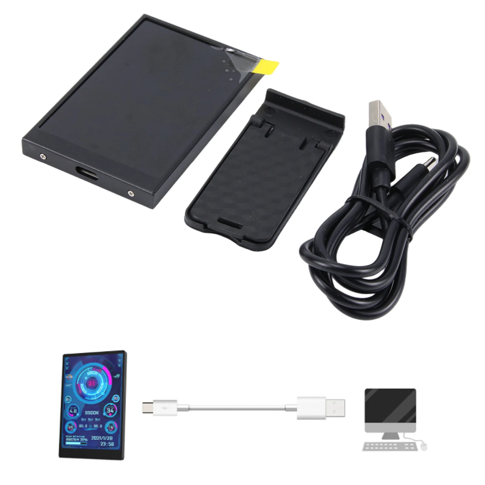 

3.5 Inch 320*480 Mini Capacitive Screen IPS Module For Aida64 Chassis USB Computer Monitor USB LCD Display PC MOD Case