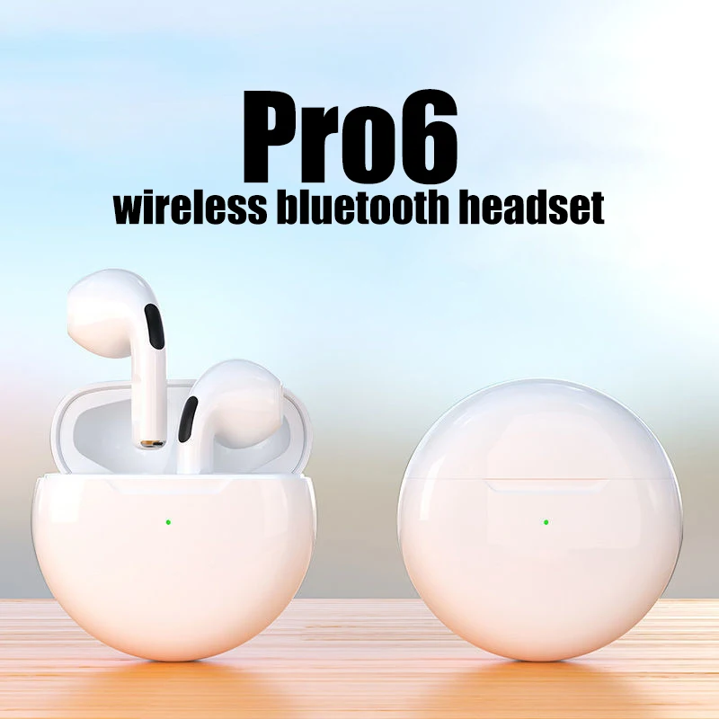 

Air Pro 6 TWS Wireless Headphones Fone Bluetooth Earphones Sports Earbuds Pro6 With Mic Headset for Apple iPhone Xiaomi Huawei