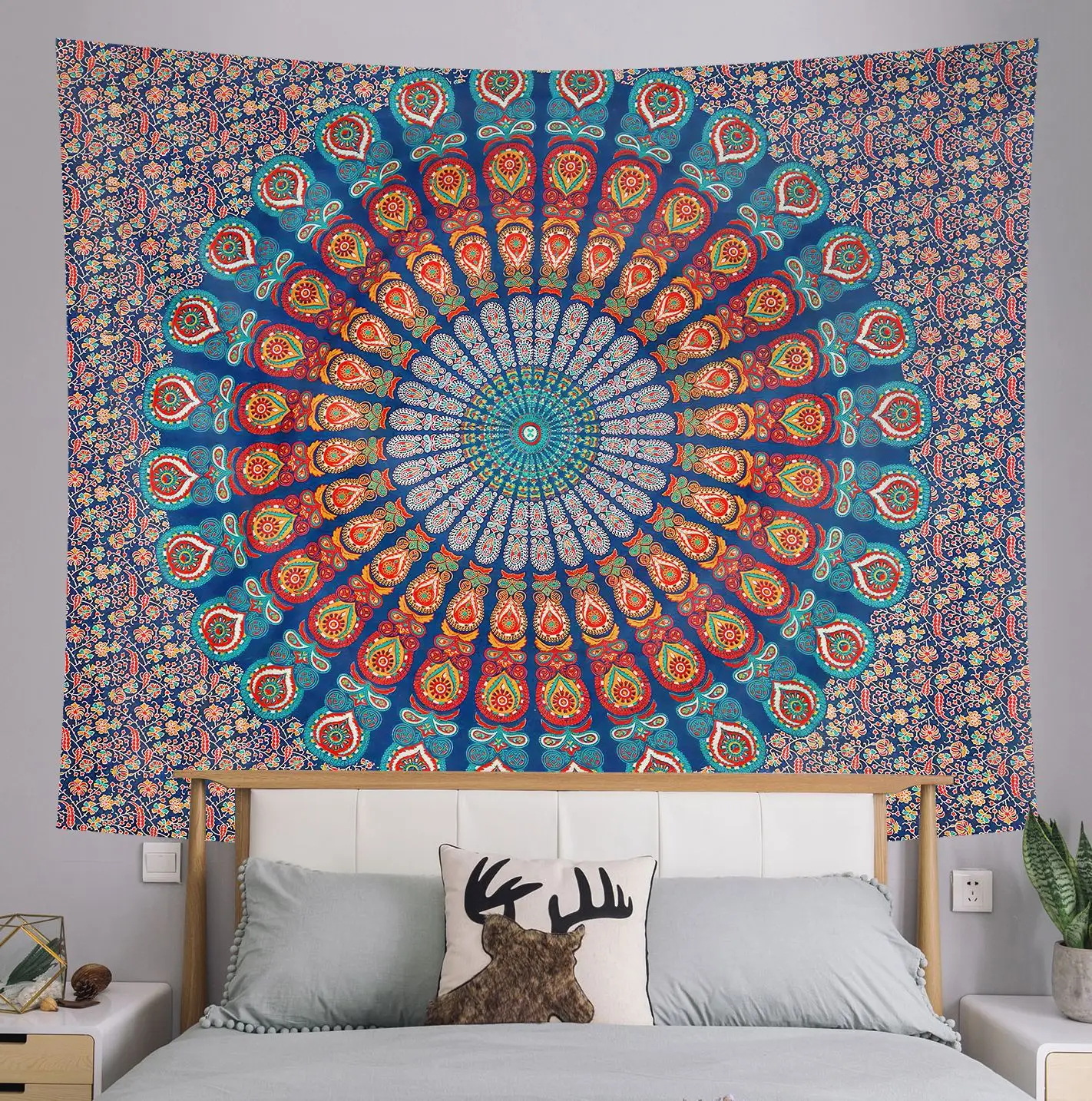 Mandala Tapestry Bedroom Cloth Home Wall Hanging Living Room Background Cover Cotton Thick Decor Art Spiritual Practices India