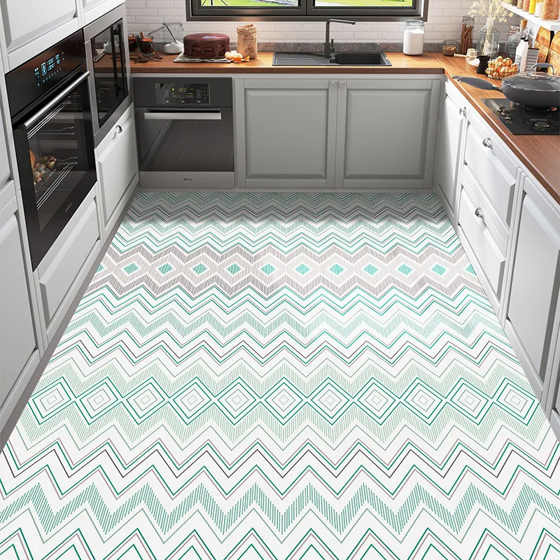 

Home Kitchen Carpet Oil-proof, Stain-proof and Impermeable PVC Leather Washable Floor Mat Bathroom Non-slip Rug ковер Tapis 러그