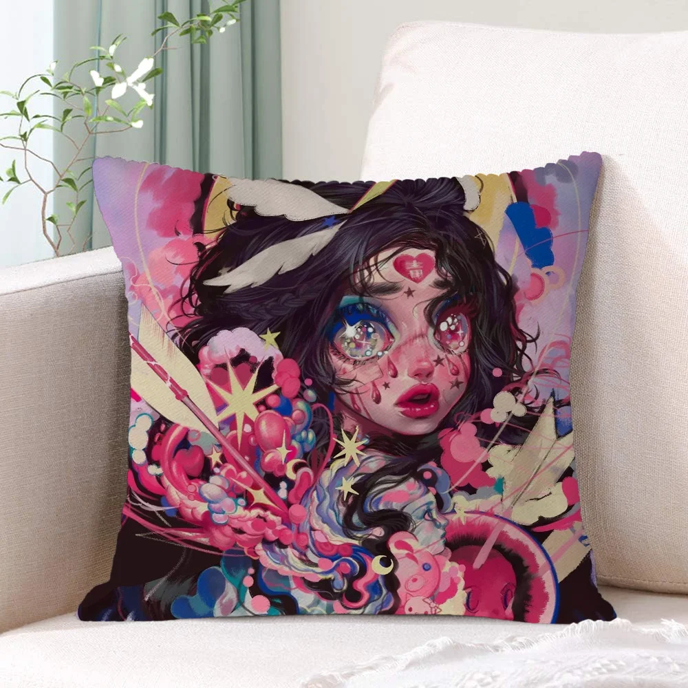 Eunpyon Art Декоративная Наволочка 45x45 См Плюшевый Материал Квадратная Для Украшения