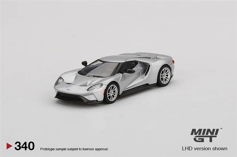 

MINI GT 1:64 Ford GT Ingot Silver Die-Cast Car Model Collection Miniature