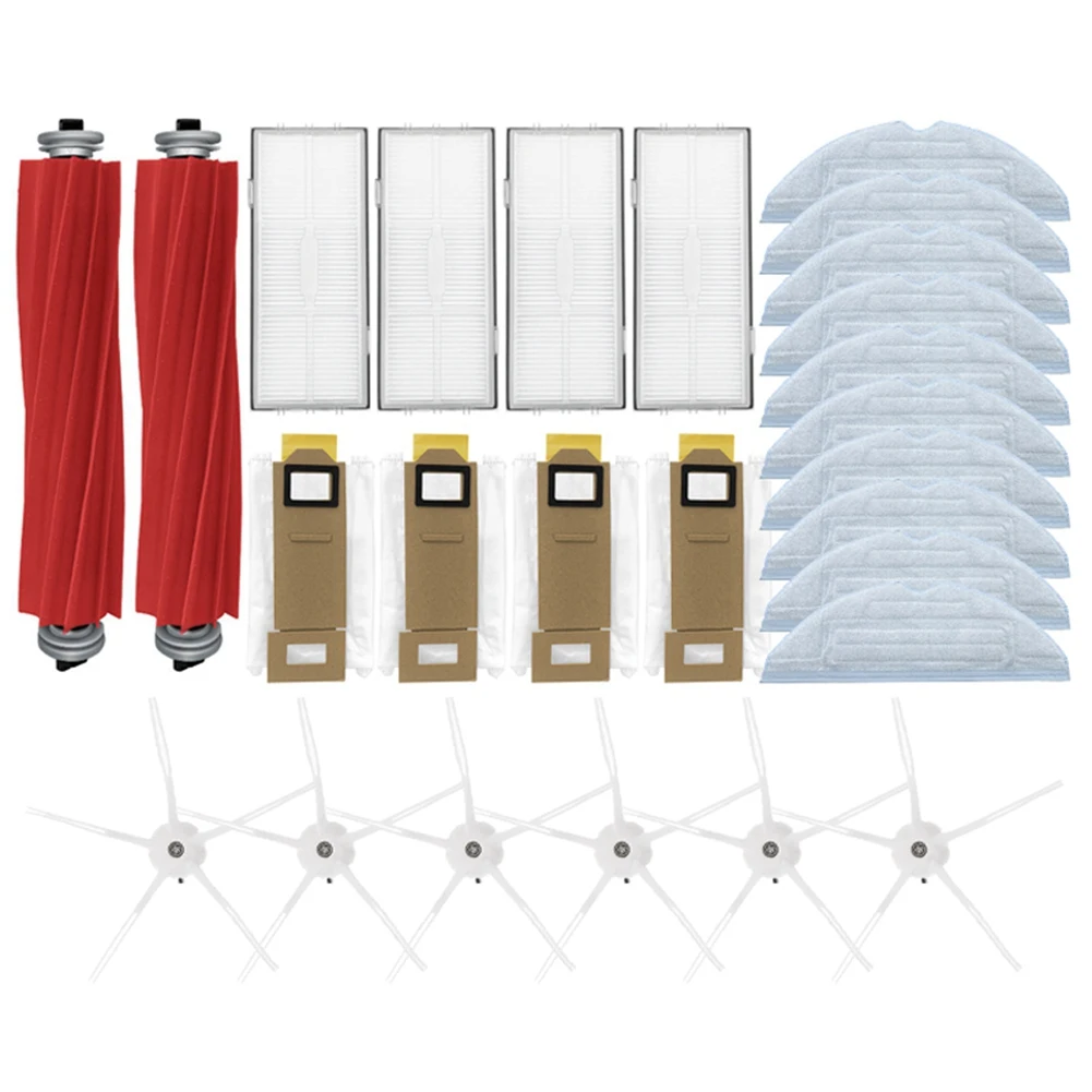 

26Pcs Main Side Brush Hepa Filter Mop Cloth Dust Bag Brush for XiaoMi Roborock S7 T7S Plus Vacuum Cleaner Parts