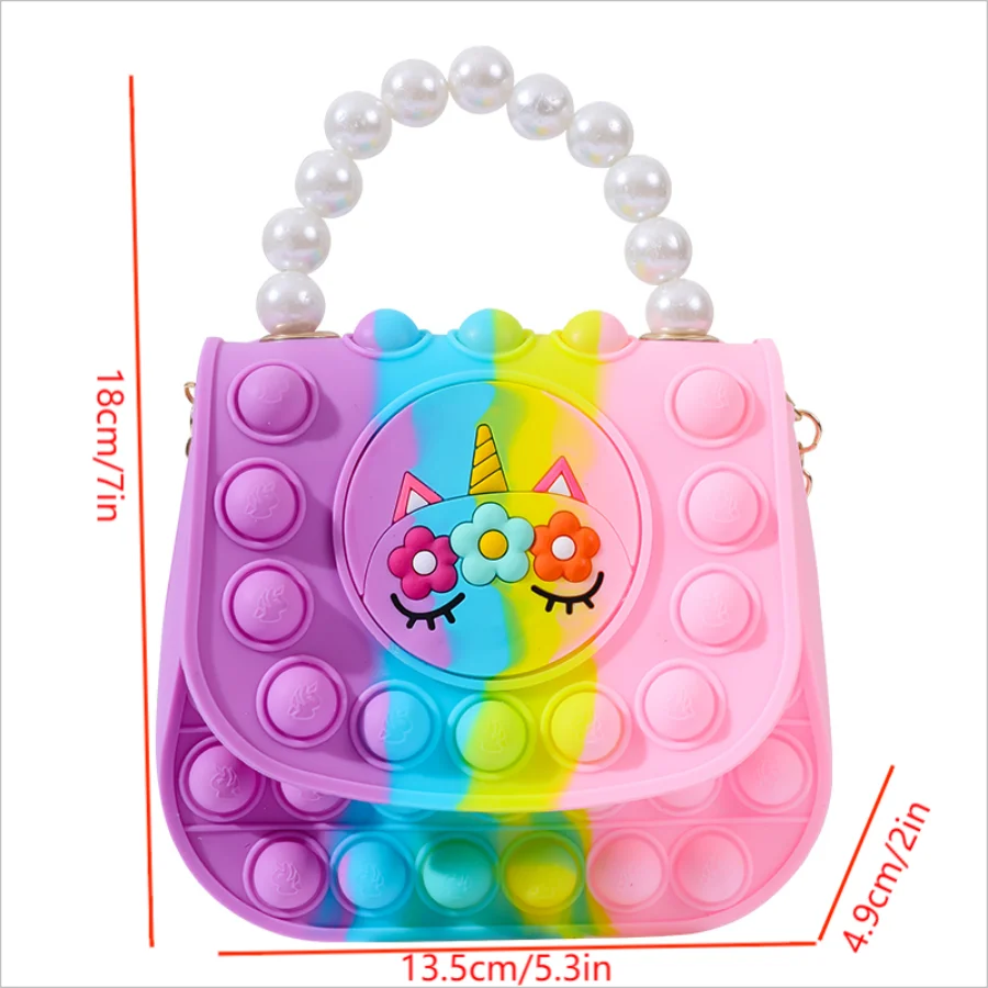 Силиконовая Детская Сумка-мессенджер С Милыми Животными Косметичка На Плечо