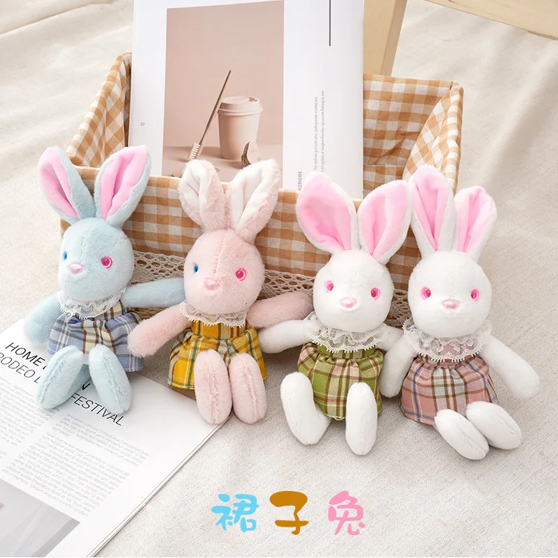 

New Cute Beautiful Rabbit Bunny Keychain Fashione Boutique Advanced Bag Decorate Pandent Soft Soothing Doll Couple Birthday Gift