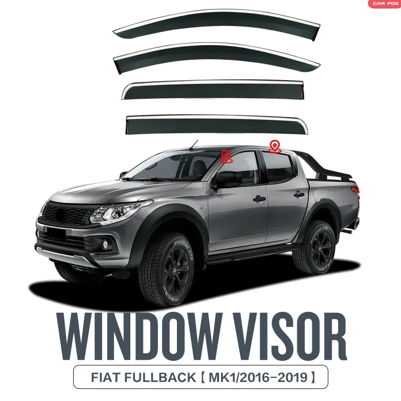 

4 шт./комплект, пластиковые затеняющие стекла для FIAT Fullback MK1/2016-2019
