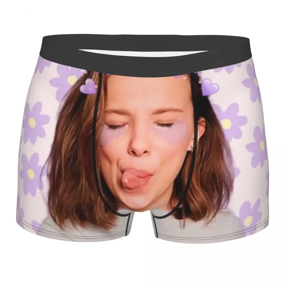 

Custom Florence Mills Sexy Couple Underwear Men Stretch Millie Bobby Brown Boxer Briefs