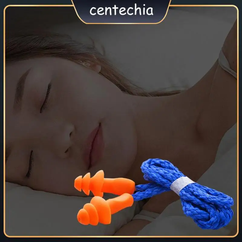 

Anti Noise Earplugs Environmentally Friendly Silicone Washable Ear-defender Ergonomic Design Fits The Cochlea Sleep Earplugs