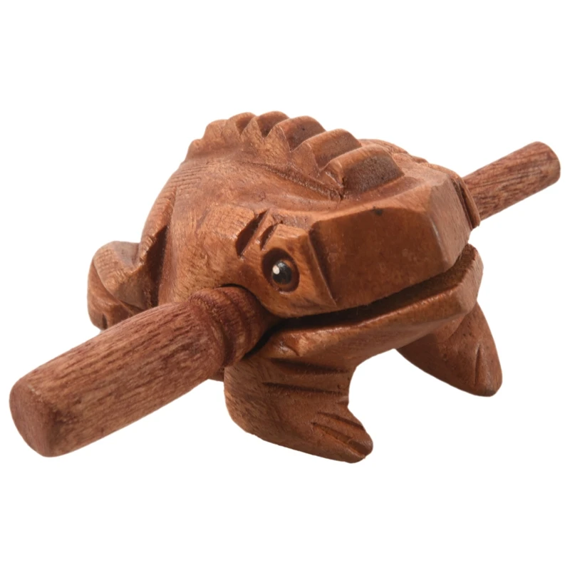 

Carved Croaking Wood Percussion Musical Sound Wood Frog Tone Block Toy