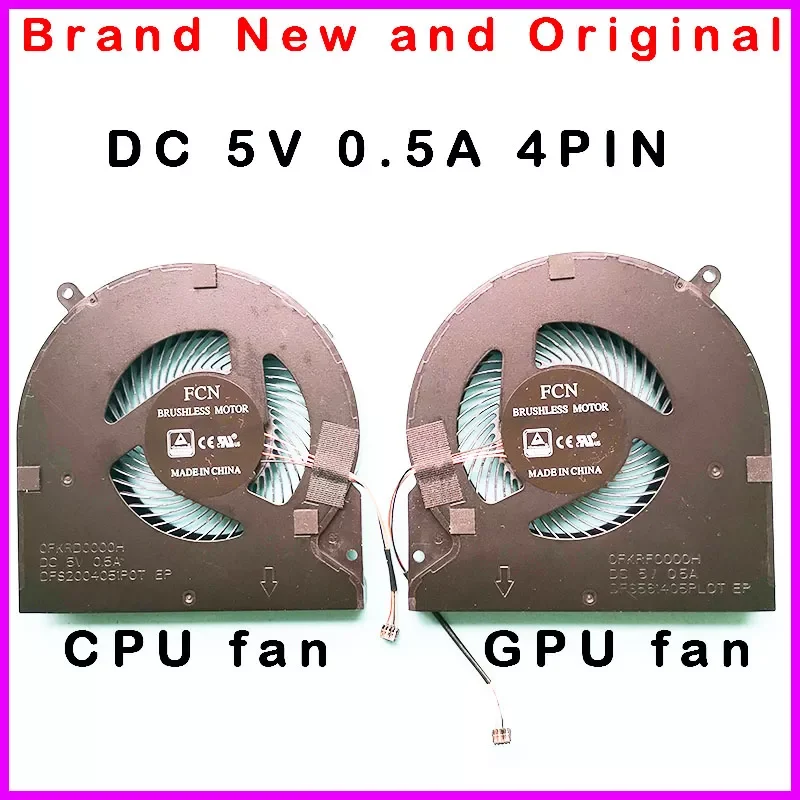 

New Laptop CPU GPU Cooling Fan Cooler Radiator FOR Razer 15 RZ09-02386 RZ09-02386E91-R3B1 15.6" RZ09-02385E92 DC 5V 0.5A
