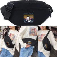 women fanny pack waist bag men belt pouch waist pack female banana bag for women ladies paw print travel shoulder purse belt bag