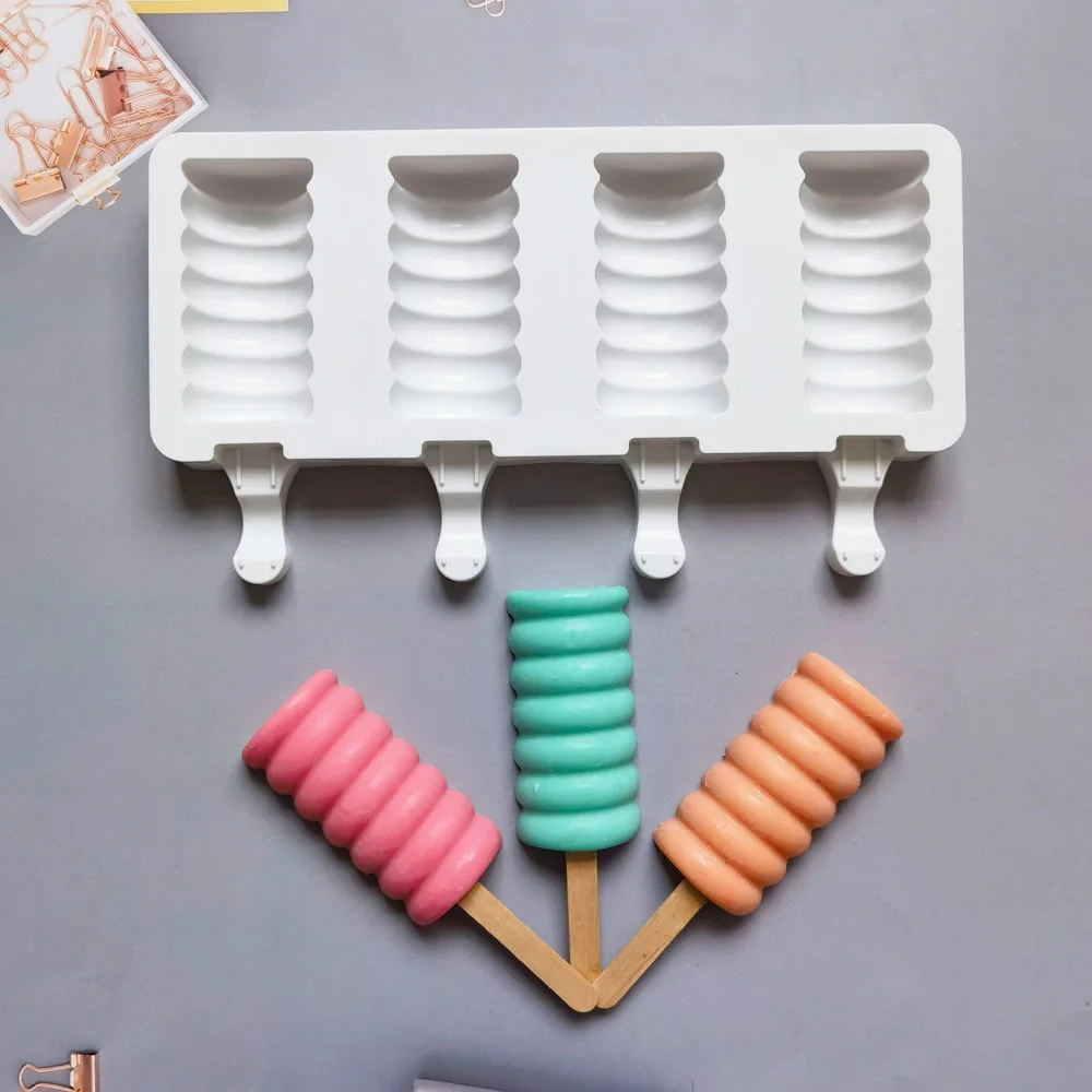 

Silicone Ice Cream Mold Tanghulu shape DIY Dessert Popsicle Moulds Tray Ice Cube Maker Homemade Tools Summer Party Supplies