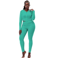 sexy womens hooded sweater set solid color long sleeve topslim pants 2 piece hip lift yoga suit 2022 spring tracksuit outfits