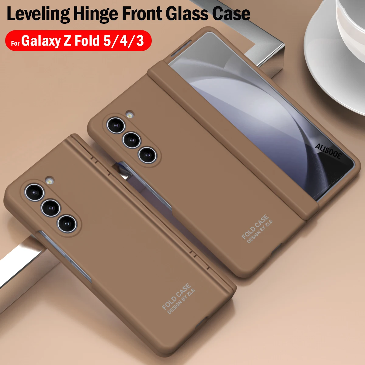 

Leveling Hinge Capa for Samsung Galaxy Z Fold 5 4 3 Fold3 Fold4 Fold5 Case with Front Screen Glass Protection Hard Cover Funda