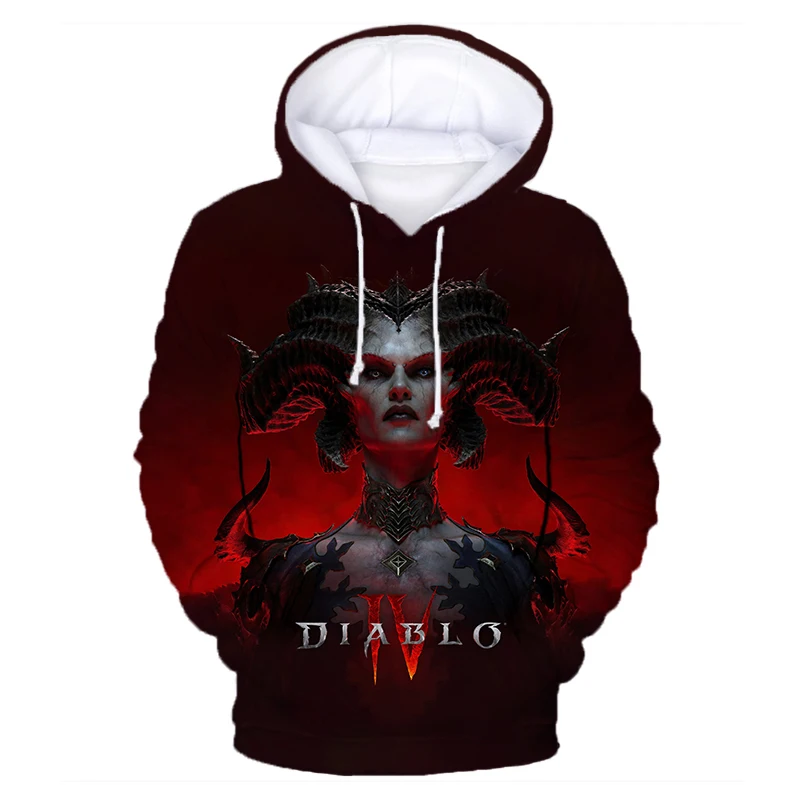 

Funny Hoodies Men Fashion Game Diablo 4 Printed Pullover Sweatshirts Women Casual Oversized Outwear Tracksuits Sudaderas Unisex