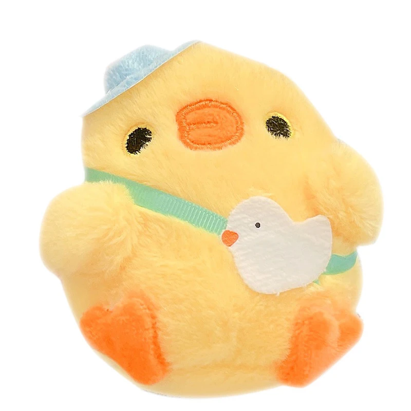 

Cute Little Yellow Chicken Bag Pendant Plush Toy Doll Netred Chick Keychain Gift