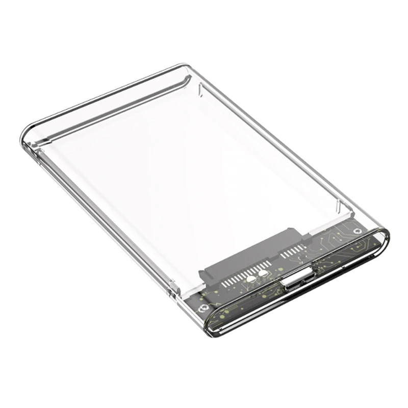 

2.5 Inch Hard Disk Case Transparent HDD SSD USB 3.0 Enclosure Case Support 8TB External Hard Disk Drive Box