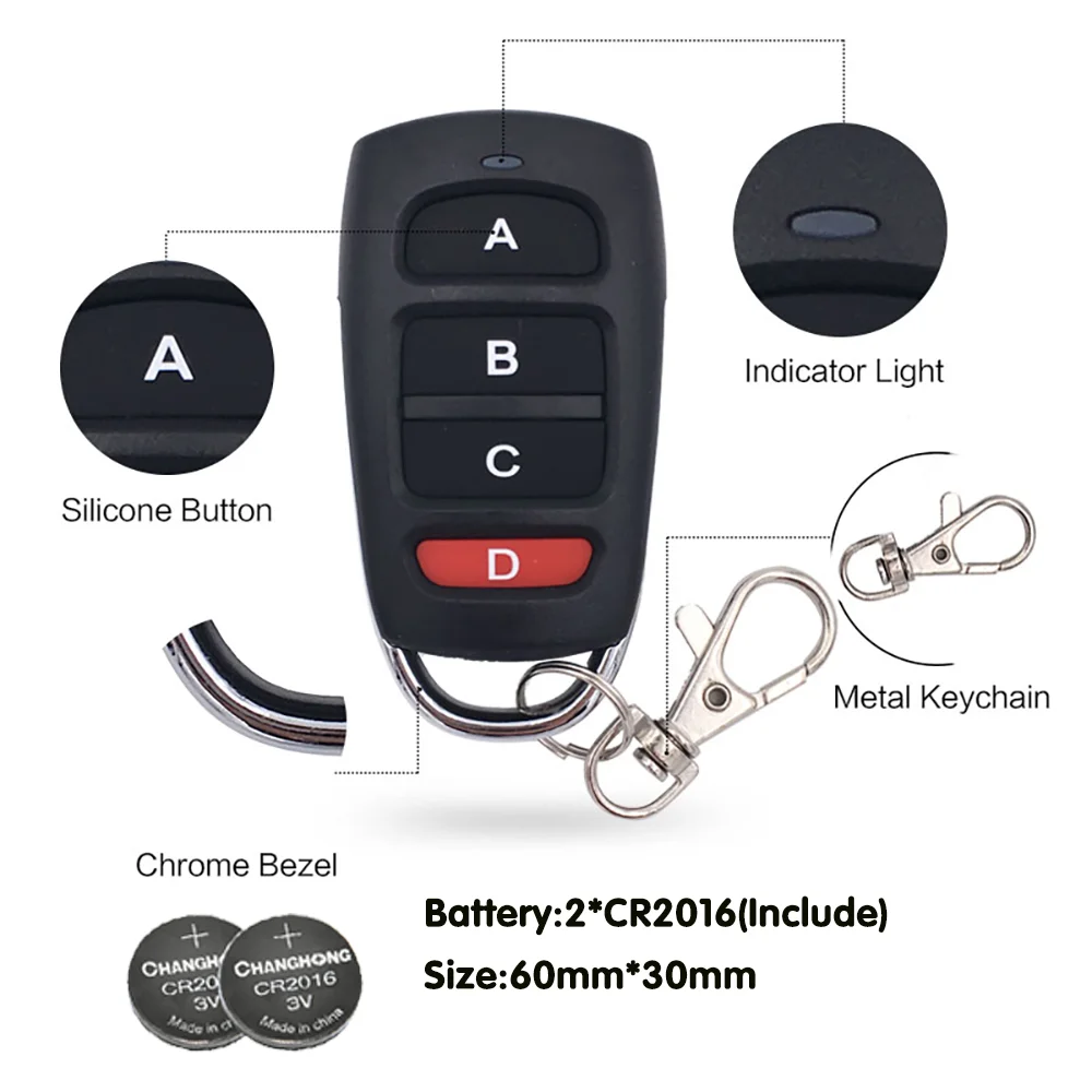433mhz Wireless 1CH Mini Relay RF Remote Control Switch LED Lamp Controller DC 3.6V 5V 9V 12V 24V Micro Receiver Transmitter DIY