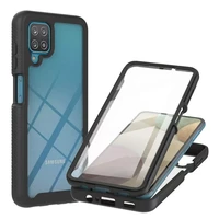 for samsung a12 s 22 ultra crystal case bumper front screen protect back cover galaxy s22 plus case a 12 a22s shockproof