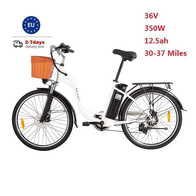 DYU C6 20 Inch 350W 30Miles Electric Bike Motor Vehicle Battery Two Seats Car Substitute Special Driver City SUV