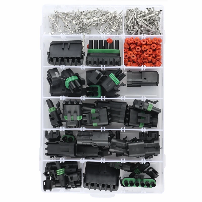 

320 Pieces Of Waterproof Automotive Electrical Terminal Connector Plug Kit 1/2/3/4/6 Pin Connector Male And Female
