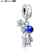 la menars original design pendant charm 925 silver jewelry fit women silver bracelet astronaut pendants for necklace