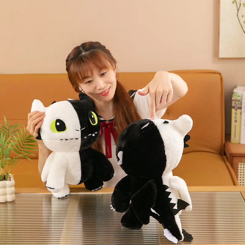 MINISO Night Fury черно-белый Беззубик дневная Фурия черный дракон белый искусственная