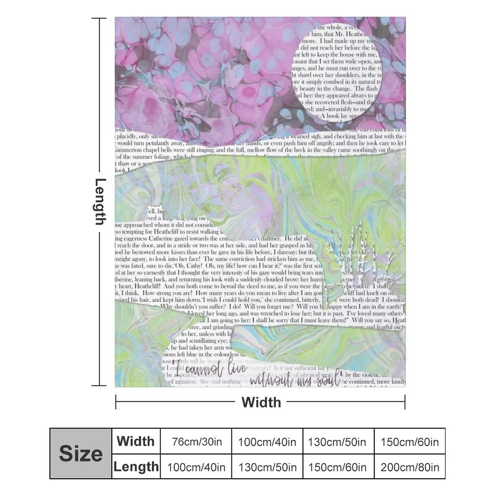 Новое одеяло Wuthering Heights I Can't Live Without My Soul идеи подарков на День святого Валентина