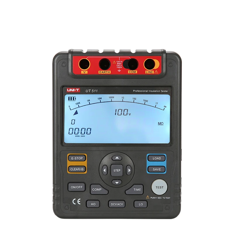 

UT511 ac dc insulation resistance tester LCD backlight data storage polarization index measurement