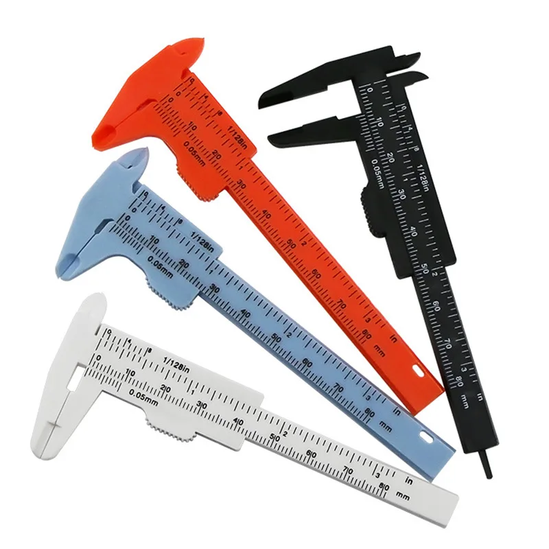 

Plastic Mini Tool 1pc Micrometer Gauge Sliding 0-80mm Woodworking Tools Vernier Vernier Measuring Calipers Measure Caliper Ruler