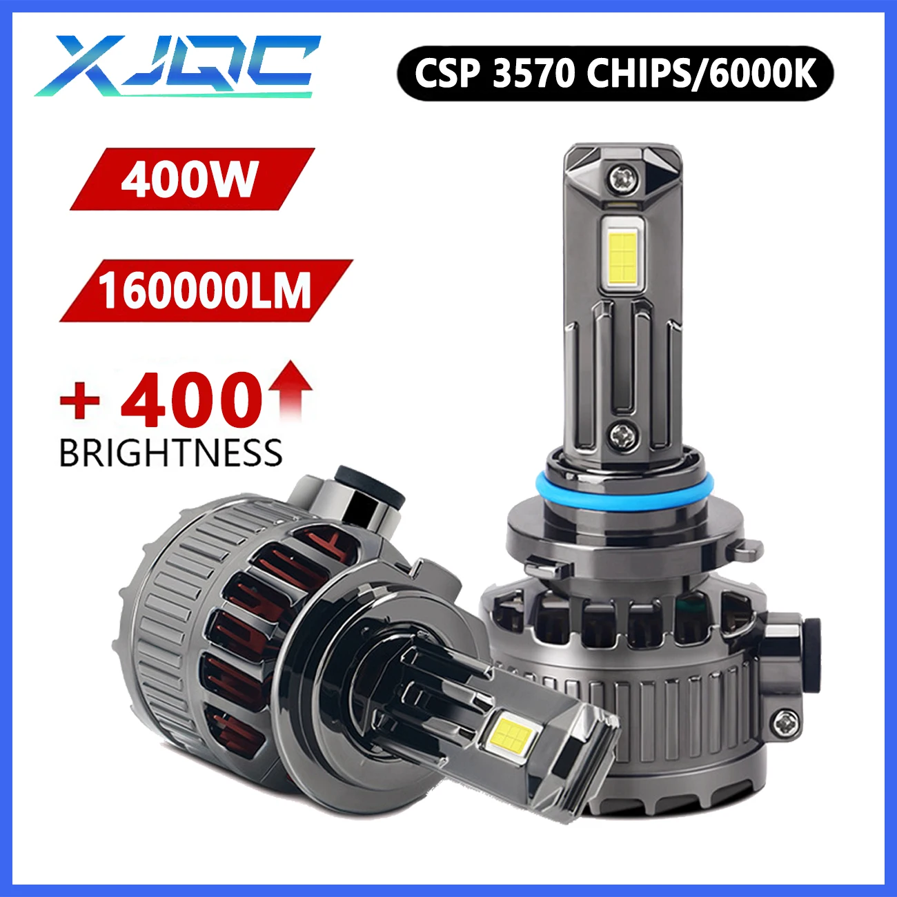 

XJQC Q15 H4 H7 Car LED Headlight 160000LM 6000K 400W H1 H3 H8 H9 H11 9005 9006 HB4 CSP Chips 3570 12V High Power Headlamps Bulbs