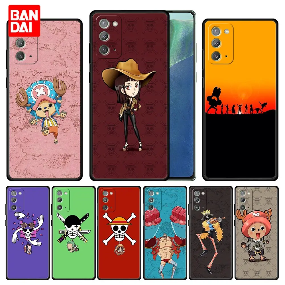 

One Piece Character Cartoon Case for Samsung Galaxy Note 20 10 9 8 S21 S20 FE Plus Ultra Lite 4G 5G Luxury Silicone Black Cover