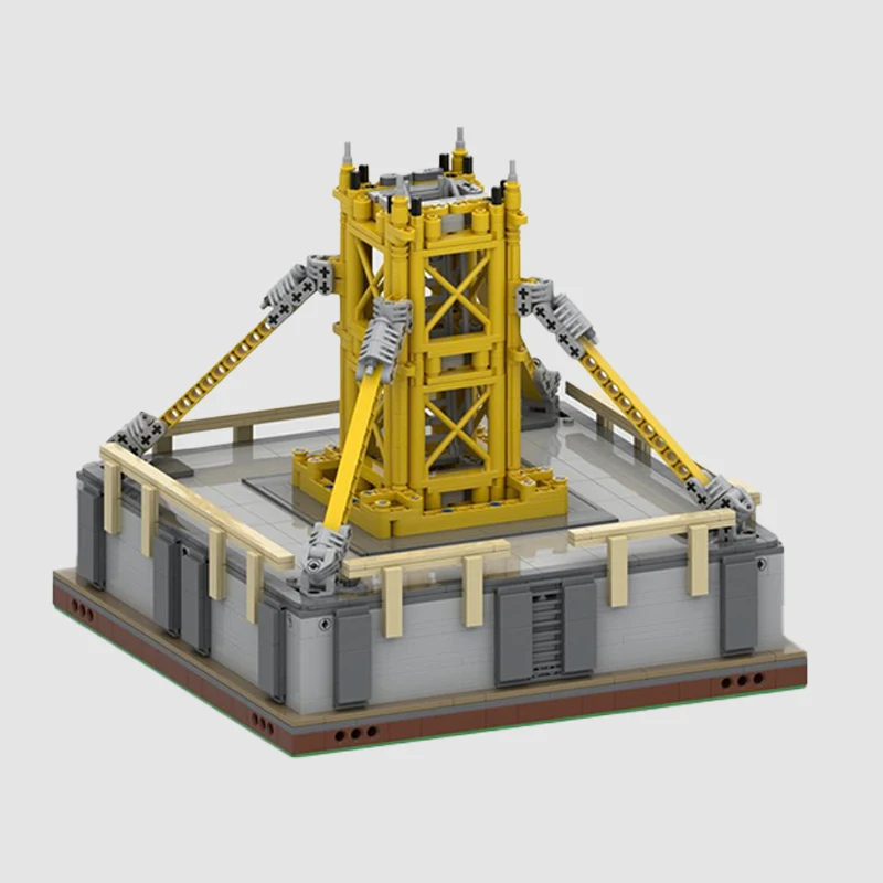 Фото Новый набор строительных блоков MOC City Engineering Series: Мобильный башенный кран на пьедестале, модель для сборки, креативные детские игрушки, подарки №2