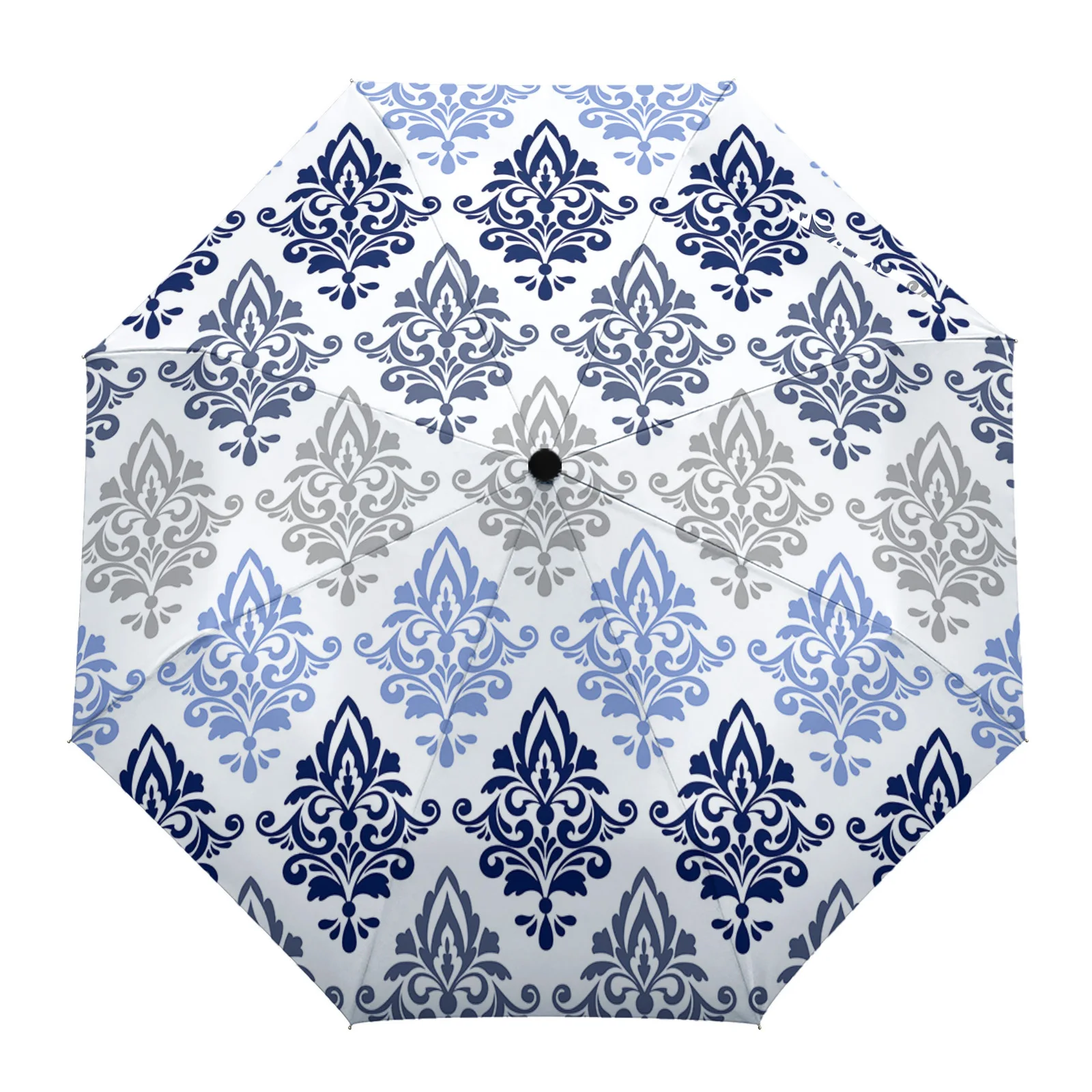 

Luxury Pattern Gradient Navy Blue Summer Umbrella for Travel Outdoor Male Female Rain Umbrella Fully-automatic Printed Umbrella