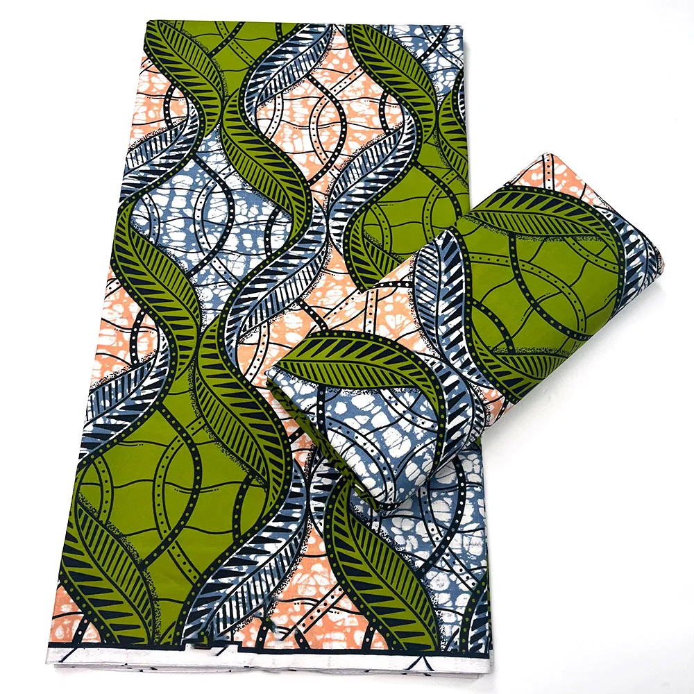 Африканская 100% хлопковая ткань с натуральным воском Анкара 6 ярдов Африканским